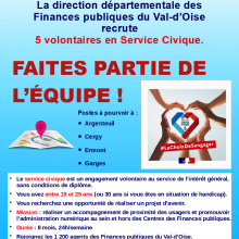 Recrutements de la direction départementale des Finances publiques du Val-d'Oise.