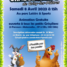 Samedi 08 avril : chasse aux oeufs de Pâques à Grisy-les-Plâtres.