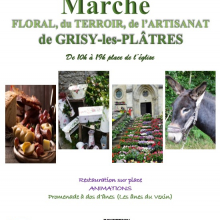 Dimanche 28 avril : marché du terroir, de l'artisanat et de l'art floral à Grisy-les-Plâtres.