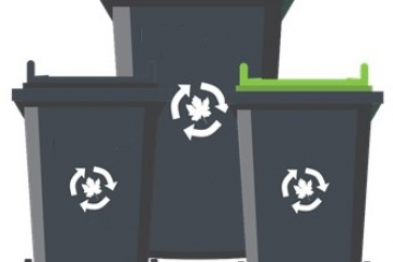 Bacs de tri des déchets ménagers