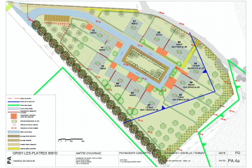 Plan de masse du Hameau du moulin  de Grisy-les-Plâtres.
