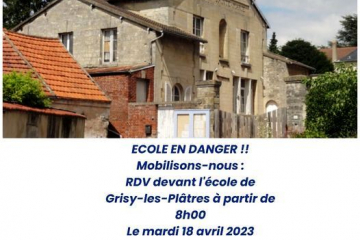 Mobilisation sur l'avenir de l'école de Grisy : 180423