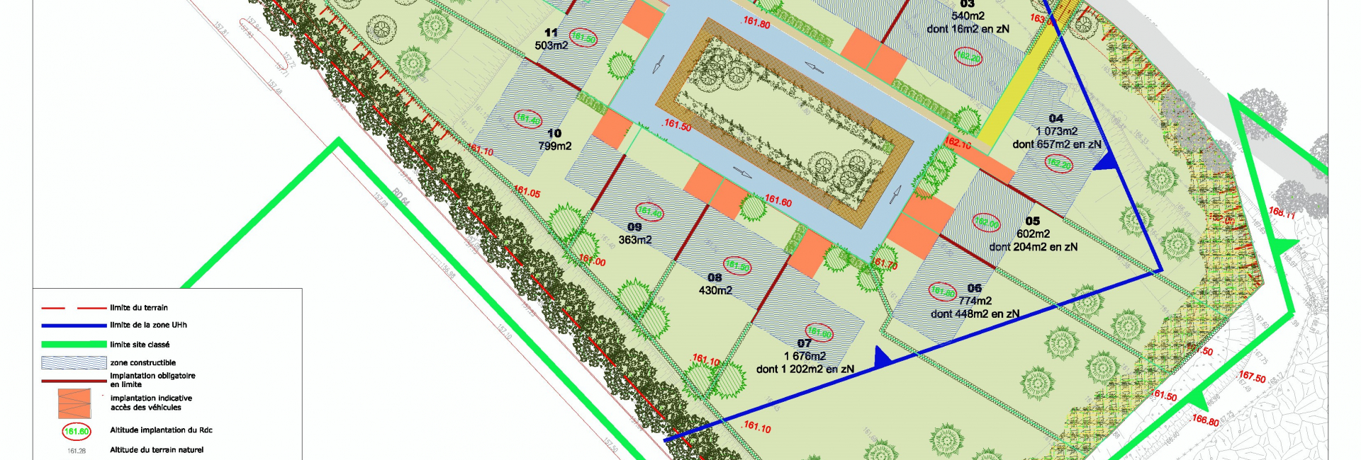 Plan de masse du Hameau du moulin  de Grisy-les-Plâtres.