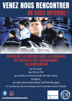 Information sur les métiers de la gendarmerie