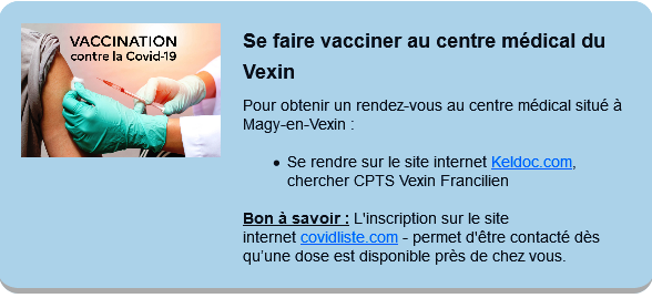 Vaccination à Magny en Vexin