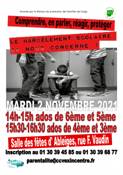 Débat Vexin centre sur le harcèlement. 