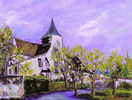 Eglise St Caprais de Grisy-les-Plâtres (Dessin)