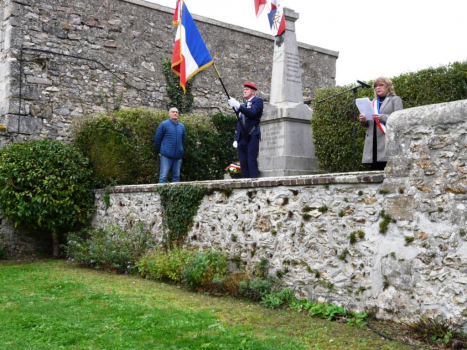 Commémtaion du 11 novembre 1918 à Grisy-les-Plâtres le 11/11/22.