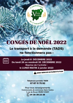 Congés de Noël du TAD en 22