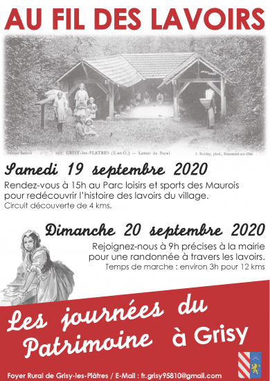 Au fil des lavoirs les 19et 20 septembre 2020