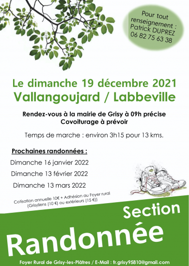 Rando pédestreVallangoujard - Labeviile