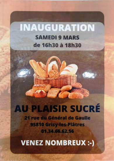 Inauguration de la boulangerie-pâtissserie de Grisy