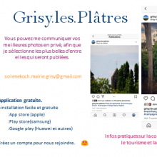 Un nouveau média numérique d'informations visuelles à Grisy.Contact  : solenekoch.mairie.grisy@gmail.com.