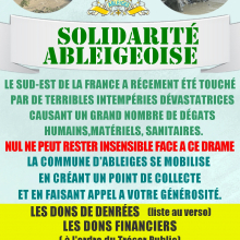 Solidarité ableigeoise avec le sud - est de la France inondé.