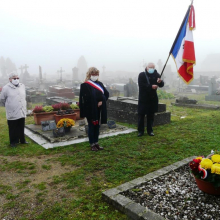 Anniversaire de l'armistice de 1918 le 11 novembre 2020 à Grisy