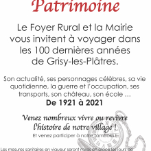 Samedi 18 et dimanche 19 septembre : les journées du patrimoine à Grisy.