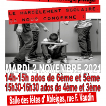 Harcèlement scolaire : débats avec les collègiens et les parents.