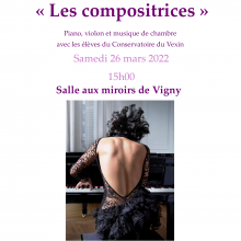 samedi 26 mars à 15h00: concert à Vigny par le Consnservatoire du Vexin. 