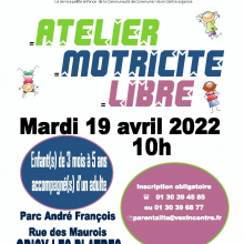Mardi 19 avril 2022 : atelier de motricité à Grisy-les-Plâtres.