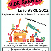 Dimanche 10 avril : vide grenier du foyer rural de Cormeiles -en - Vexin.