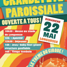 Dimanche 22 mai : fête paroissiale.