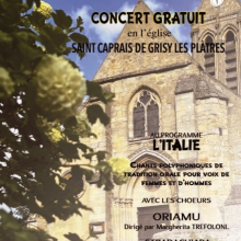 Vendredi 10 juin 2022 : concert de chants polyphoniques à Grisy-les-Plâtres.