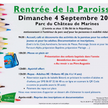 Dimanche 04 septembre : rentrée de la paroisse de Marines.