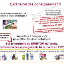 SMIRTOM : Eetension des Consignes de Tri, en 2023.