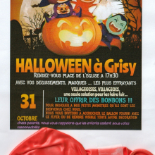 Lundi 31 octobre à partir de 17h30 : Halloween à Grisy avec les enfants et leurs parents.
