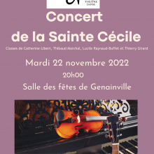 Mardi 22 novembre : concert  du conservatoire du Vexin à Génainville.