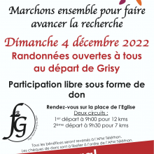 Dimanche 04 décembre : téléthon à Grisy-les-Plâtres avec le foyer rural du village.