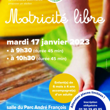 Mardi 17 janvier 2023 : atelier de motricité libre pour les jeunes enfants à Grisy- les-Plâtres.