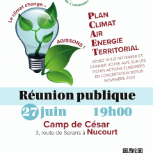 Mardi 27 juin au camp de César : présentation aux habitants des fiches actions du paln climat de Vexin-centre.