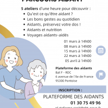 Ateliers pour les aidants, à partir du 1er mars. 