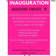 Vendredi 26 avril à partir de 18h30 : inauguration du salon "Bien être " à Grisy-les-Plâtres