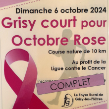 Dimanche 06 octobre : Grisy court pour octobre rose.Dimanche 06 octobre : Grisy court pour octobre rose.