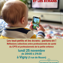 Lundi 25 novembre : Les tout-petits et les écrans : parlons en, à Vigny