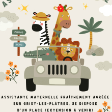 Bienvenue à Mme Anourekha RAMLAL : nouvelle assistante maternelle à Grisy ( 06 25 36 62 79)