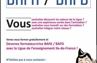 Devenir formateur / trice de BAFA / BAFD  : formation à Pontoise le 06 février.