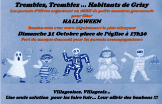 Dimanche 31 octobre : Halloween, tremblez-tremblez habitants de Grisy !