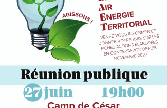 Mardi 27 juin au camp de César : présentation aux habitants des fiches actions du paln climat de Vexin-centre.