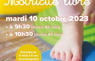 Mardi 10 octobre 2023 : atelier de motricité libre pour les jeunes enfants à Grisy- les-Plâtres.