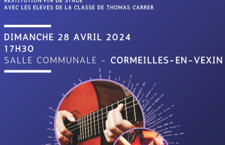 Dimanche 28 avril : intermezzo de guitare à Cormeillles- en - Vexin.