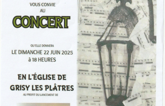 Dimanche 22 juin : Concert et soutien à l'assosiation grisylienne "Patrimoine et mémoire"