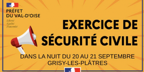 Exrecice de sécurité civile à GRisy-les-Plâtres. 