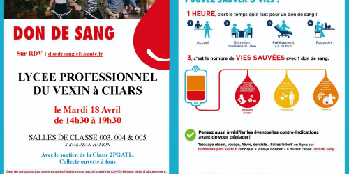 Collecte de sang à Chars 