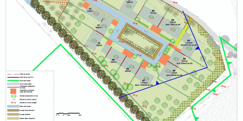 Plan de masse du Hameau du moulin  de Grisy-les-Plâtres.
